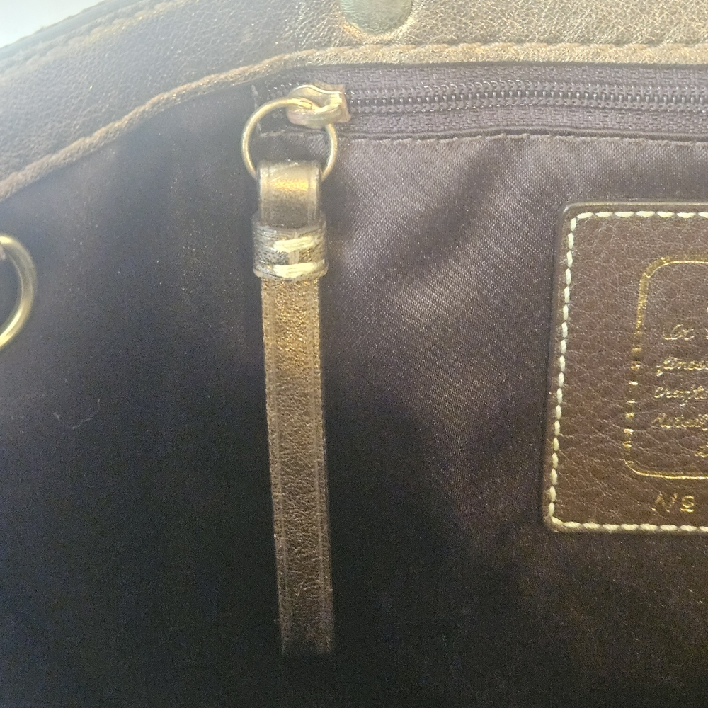 Coach Brown and Gold Tote Bag - Picture 7 of 14